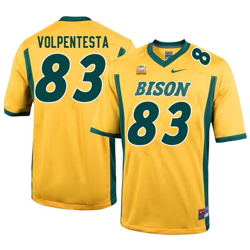 Men #83 Giancarlo Volpentesta North Dakota State Bison College Football Jerseys Sale-Yellow